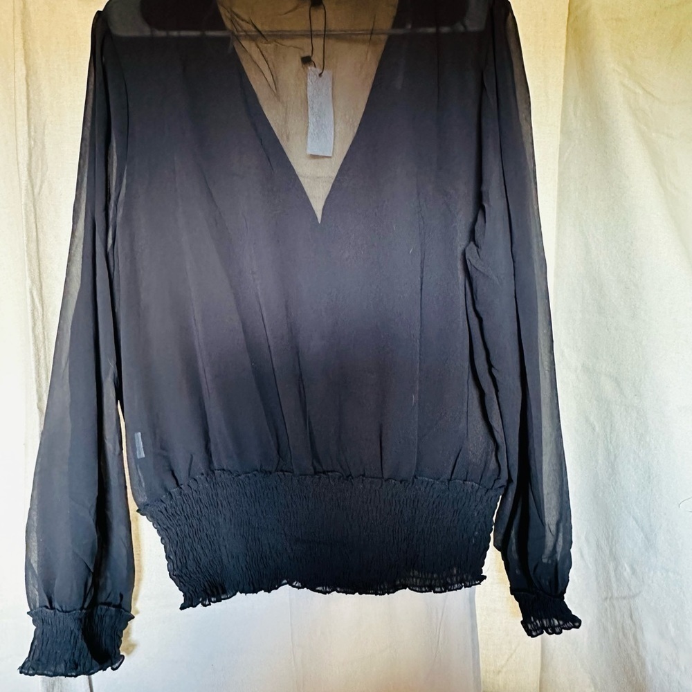 NWT Zenobia Black Blouse 3XL - Picture 2 of 9